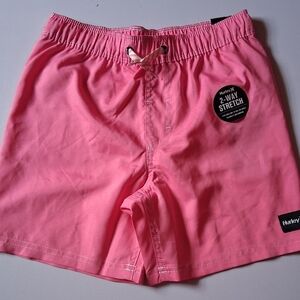 Hurley Boys Pink Mesh Lined Board Shorts Beach Swim Trunks NWT Small